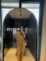 Drapeli keten elbise - Görsel 2