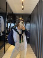 Twist model çift parça görünümlü triko